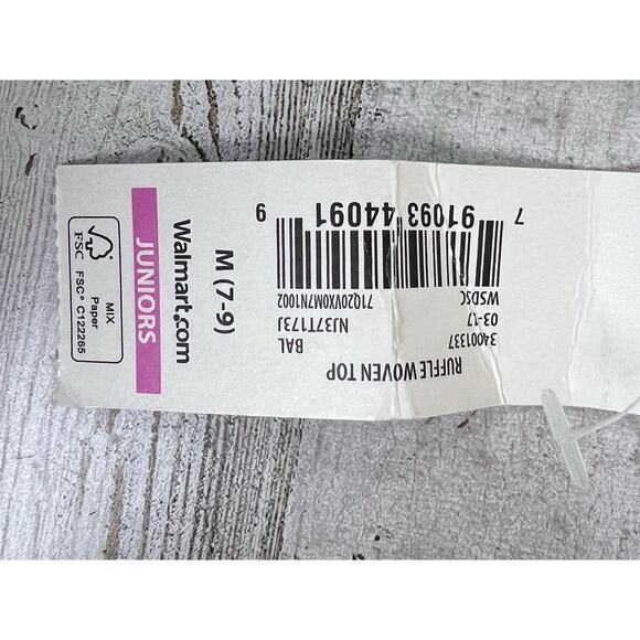 NWT No Boundaries Jr. Med Tank Top Solid Teal Sleeveless Ruffle Front Tassels - Picture 6 of 8